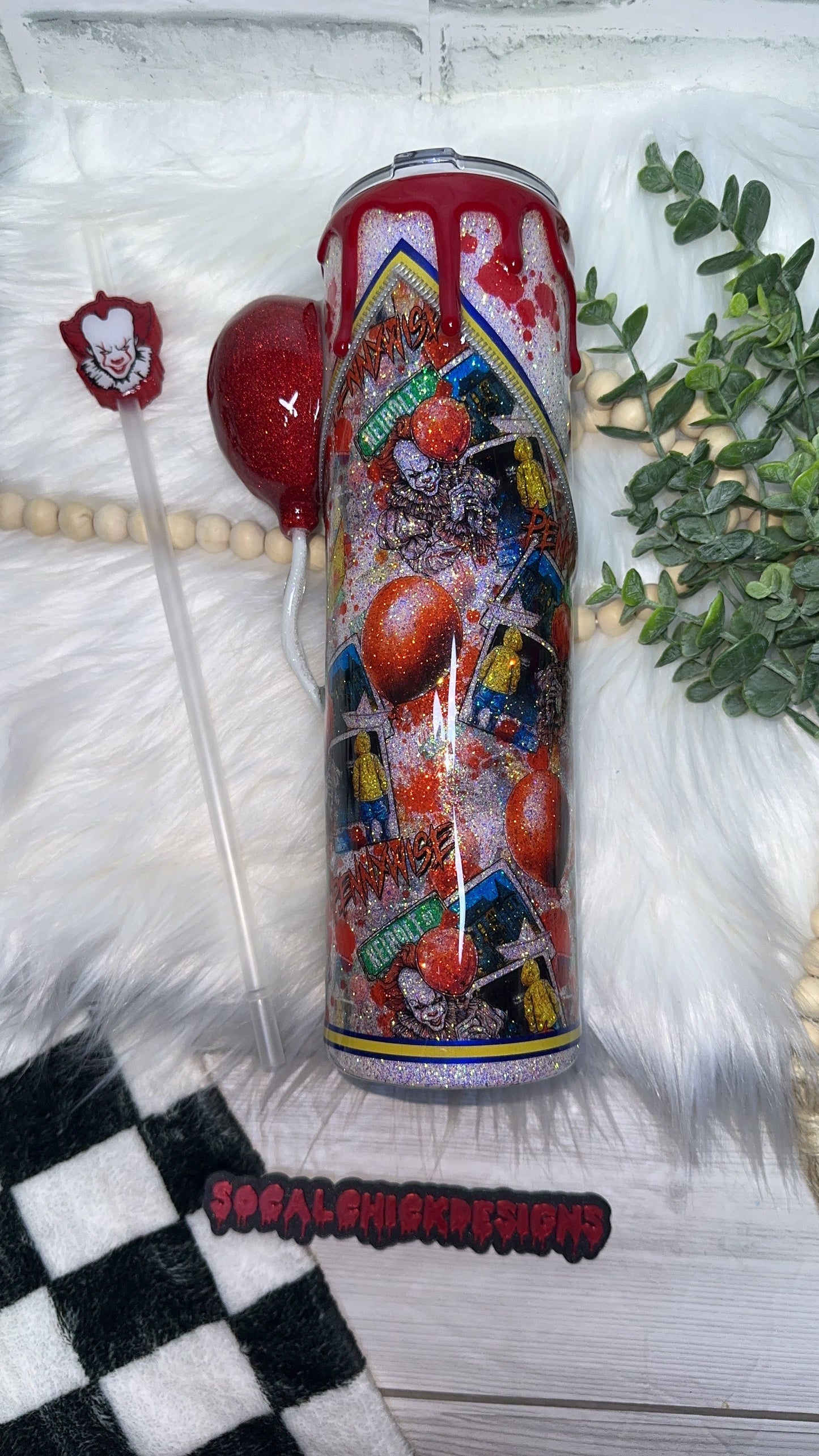 RTS {Penny Polaroid, Zipper & Charm, Balloon Element, SnowGlobe Bottom & Drip} 32oz Skinny