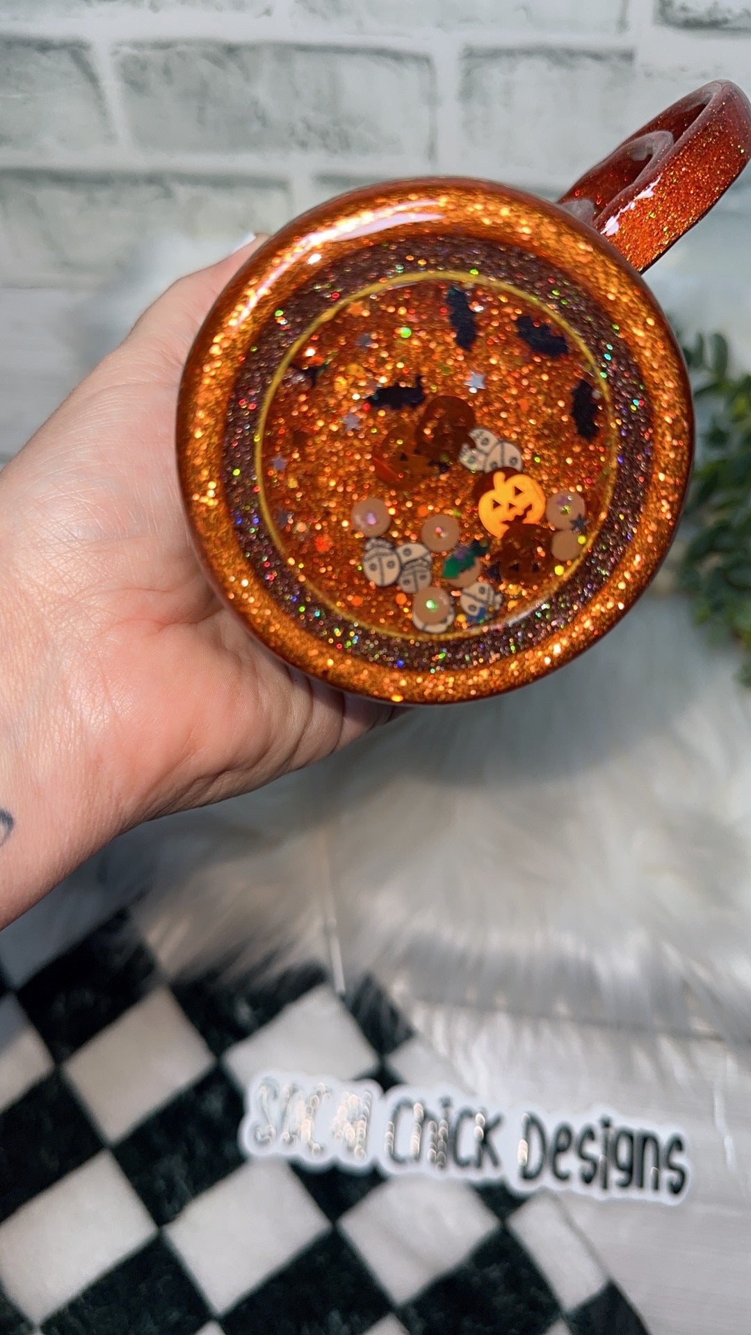 MTO {Trick 'r Treat with Pumpkin Handle & SnowGlobe Bottom} Select Your Tumbler Style