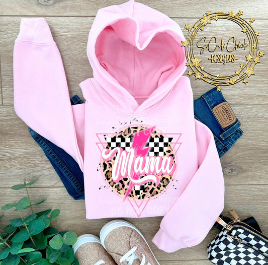 MTO {Mama Leopard Check} Pink Adult Shirt/Crewneck/Hoodie