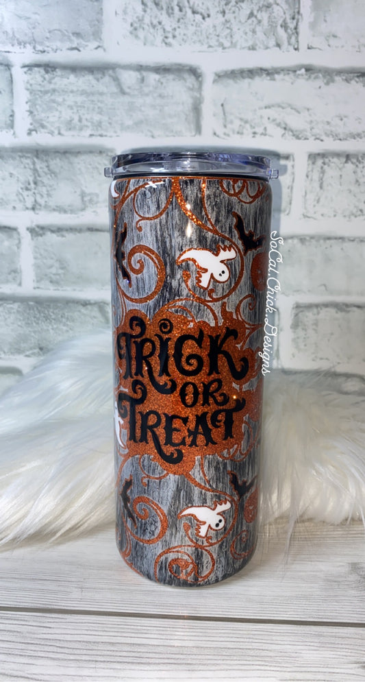 RTS {Trick or Treat Peekaboo} 25oz Skinny