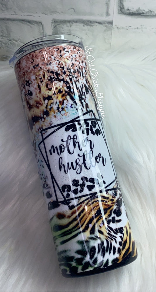 RTS {Mother Hustler Animal Print} 20oz Skinny